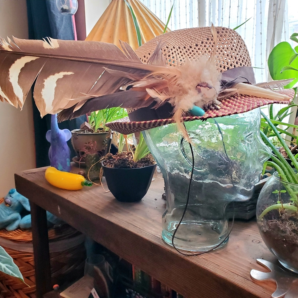Genuine straw fedora style hat from Ecuador.